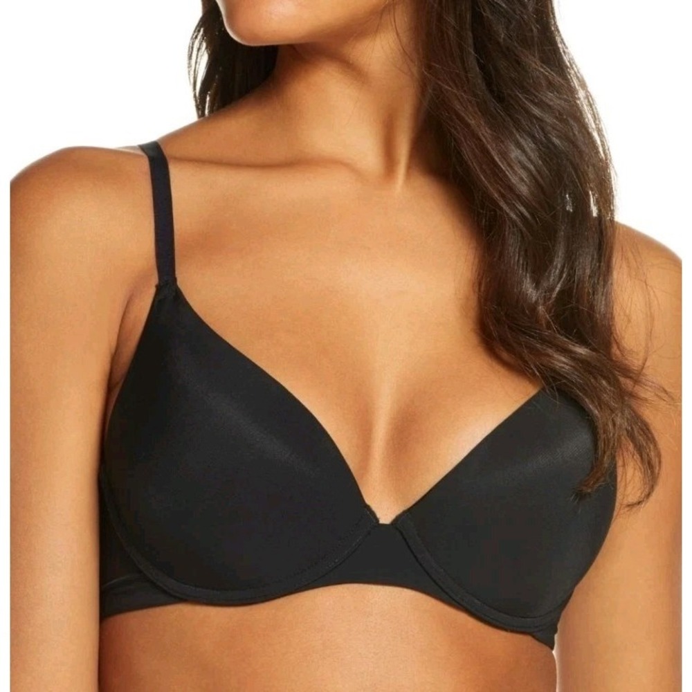 Natori 727229 Minimal Push Up Convertible Underwire Bra 32DD Black Push-Up